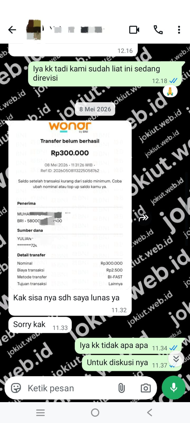 Chat pelanggan 21