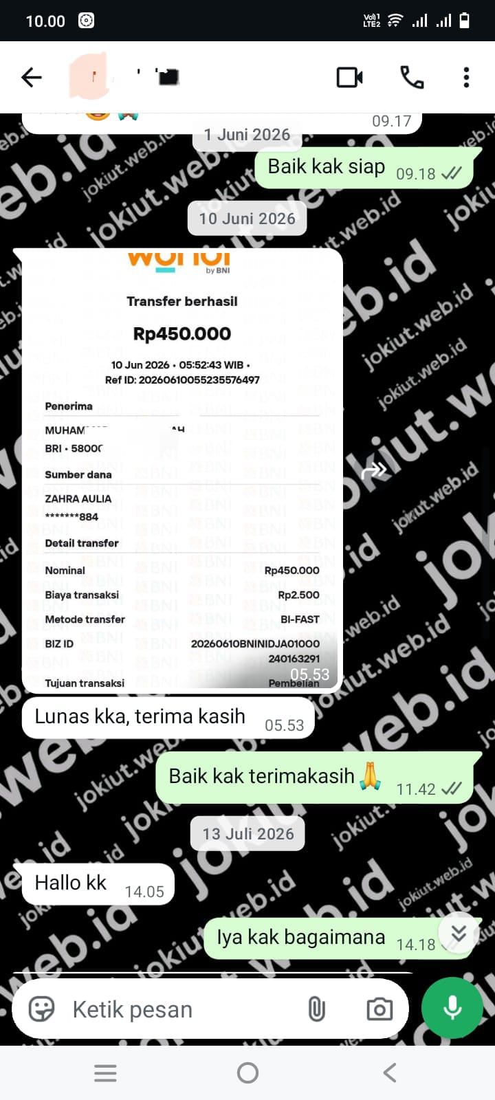 Chat pelanggan 25