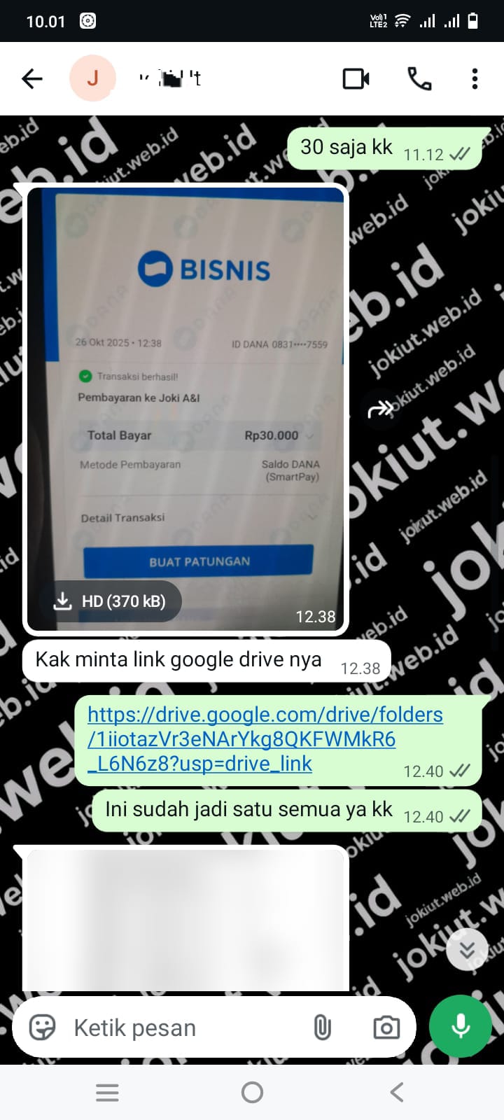 Chat pelanggan 30