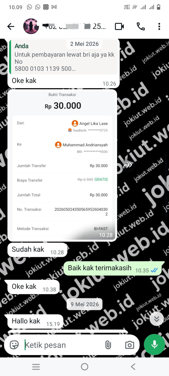 Chat pelanggan 55