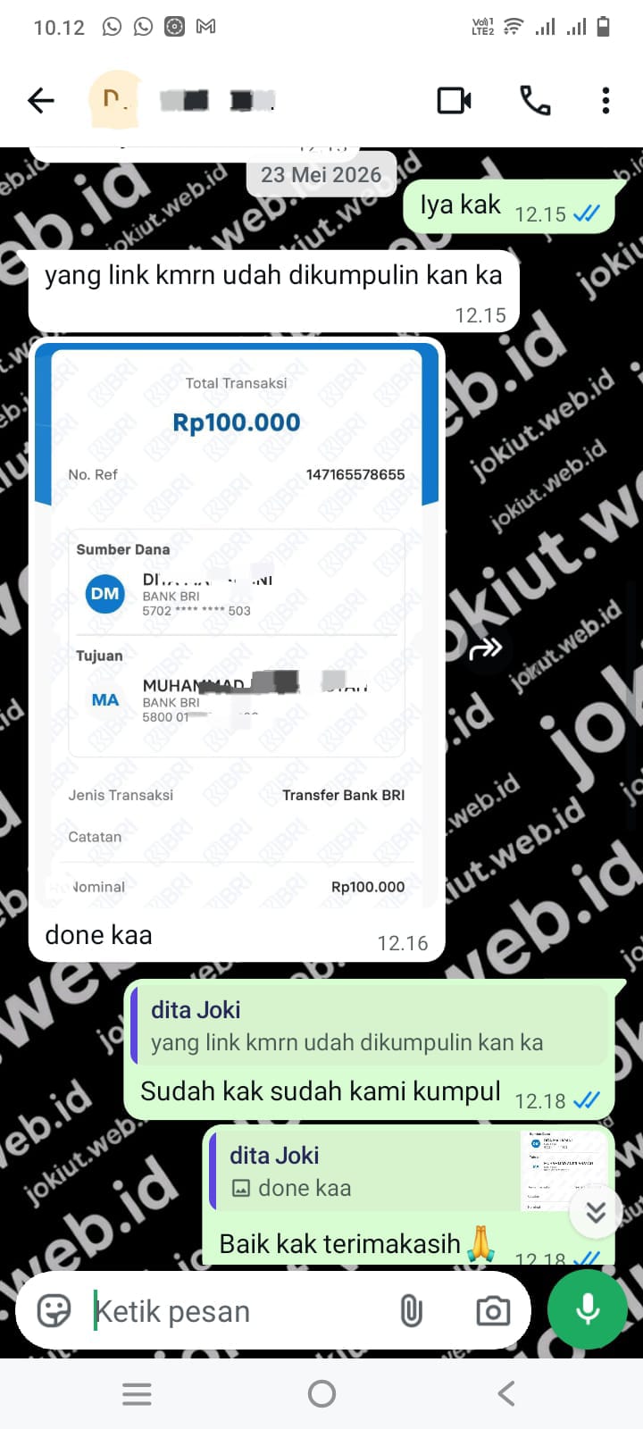Chat pelanggan 62